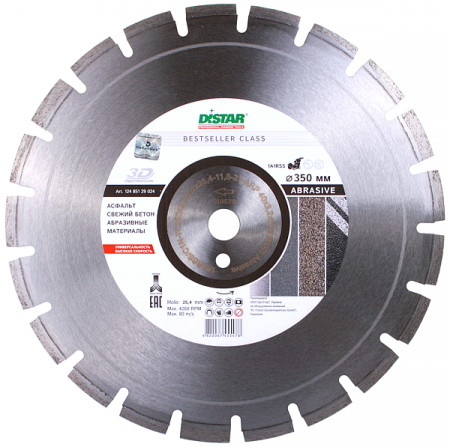 Distar 1A1RSS Bestseller Asphalt Abrasive 450x3.8x6+3xF4